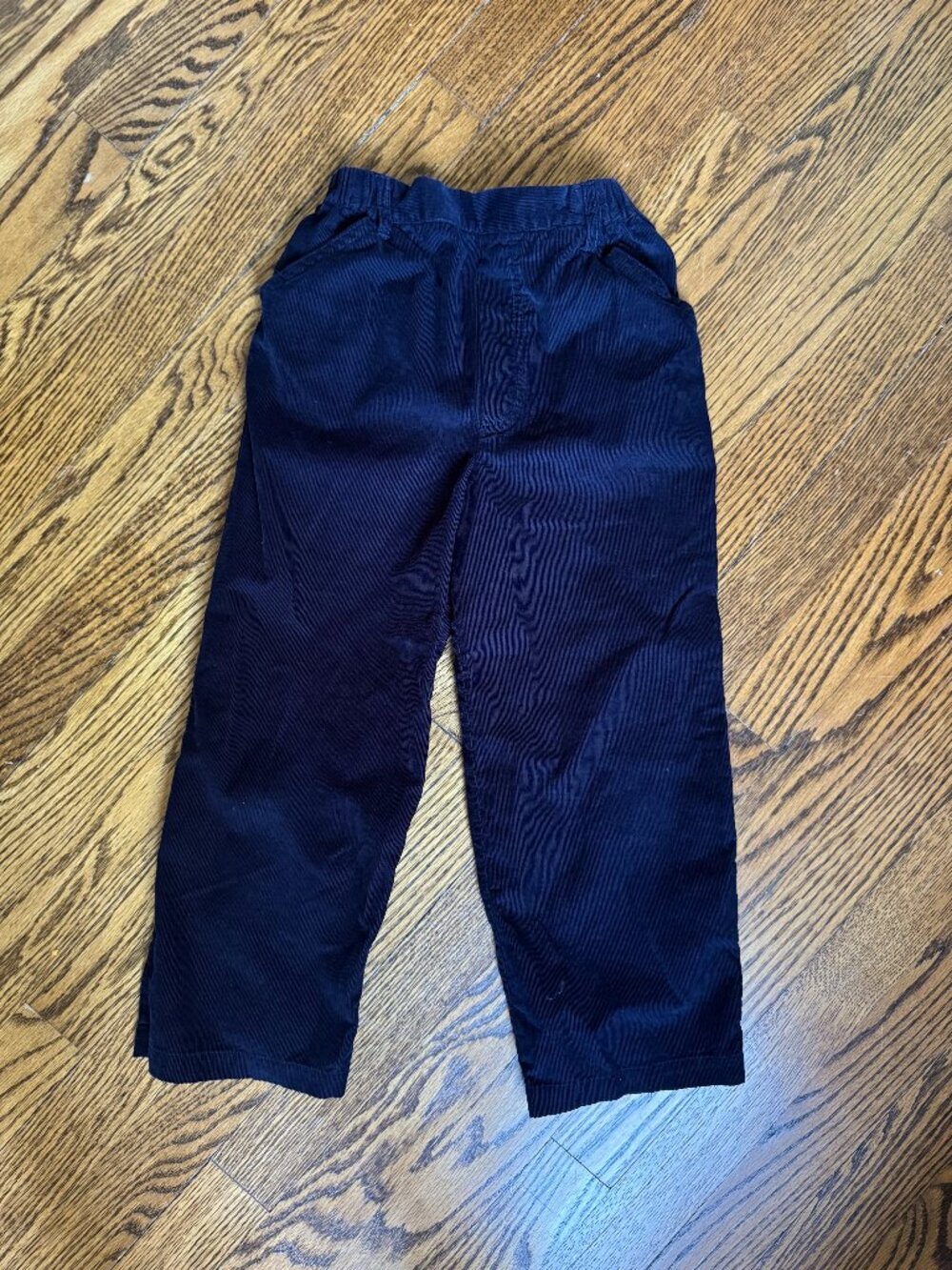 Bella Bliss Corduroy Navy Faux Zip Pants 6
